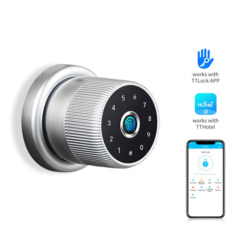 Mobile APP Smart Fingerprint Door knob with Google home and Alex